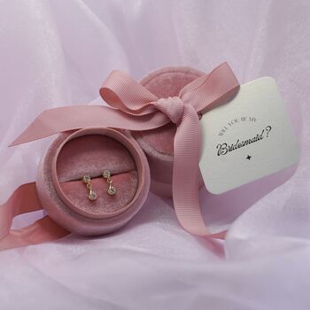 Bridesmaid Proposal | Droplet Sterling Silver Earrings, 2 of 10