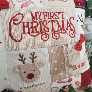 My 1st Christmas Memory Pillow Keepsake, Double Sided Cushion, 3 of 12