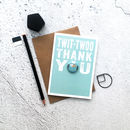 'twit twoo' thank you badge card by hello geronimo | notonthehighstreet.com