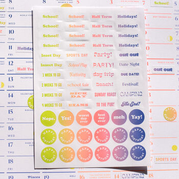 A1 2022 Family Wall Calendar With Stickers, 3 of 5