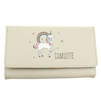 Personalised Unicorn Cream Purse, 2 of 3