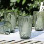 Four Embossed Fern Green Highball Glasses, thumbnail 5 of 8