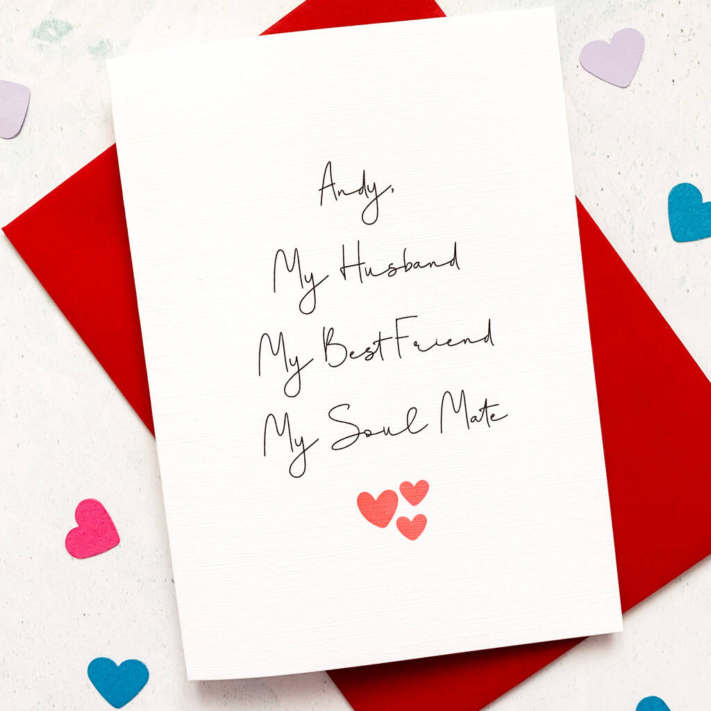 Best Friend, Soul Mate Personalised Anniversary Card By Ruby Wren ...