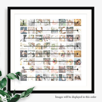 Personalised 64 Or 49 Image Wedding Collage, 3 of 7