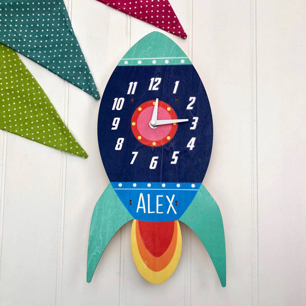 Children's Personalised Wall Clock By Pink Pineapple Home & Gifts