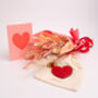 Dried Flower Bouquet And Personalised Heart Keychain, thumbnail 3 of 6