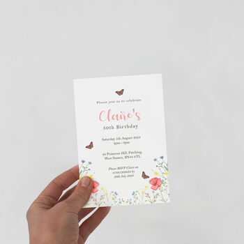 Floral Birthday Party Invitations, 2 of 3