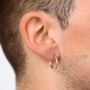 Mens Large Sterling Silver Hoop Earrings, thumbnail 4 of 7