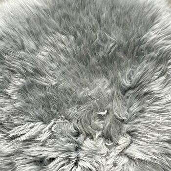 Silky Sheepskin Platinum Round Seat Pad 35cm, 2 of 2