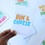 Love You Like Bun And Cheese Greeting Card, thumbnail 1 of 2
