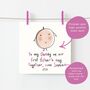 To My Daddy On Our First Father's Day Together Personalised Pink Card, thumbnail 2 of 5
