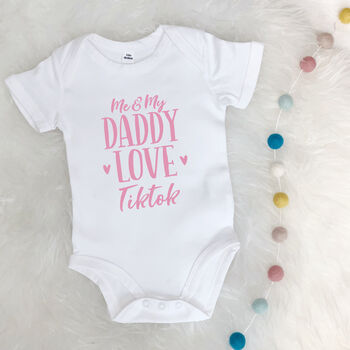 Me And My Daddy Love … Personalised Babygrow, 8 of 11