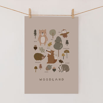 Woodland Adventure Forest Animals Art Print, 2 of 6