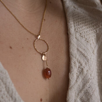 Astralis Necklace 14k Gold Filled And Sunstone Pendant, 6 of 7
