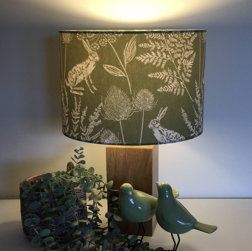 Sage Green Floral Lampshade By Holm Made