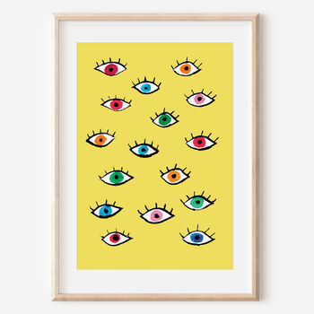 'I See You' Eye Illustration Wall Art Print, 2 of 4