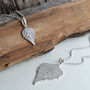 Sterling Silver Birch Leaf Necklace, thumbnail 1 of 7