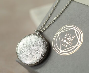 Silver Flower Locket Necklace, 6 of 11