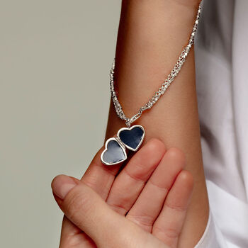 Sterling Silver Nugget Heart Locket Bracelet, 6 of 9