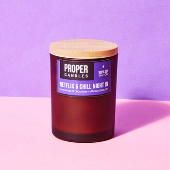 Netflix And Chill Chocolate + Truffle Scented Soy Wax Candle, 7 of 9