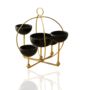 Handmade Set Of Five Black Marble Bowls With Gold Planet Stand, thumbnail 2 of 2