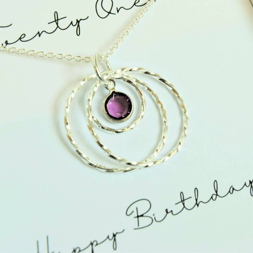 Sterling Silver 21st Birthday Necklace By Yatris  notonthehighstreet.com