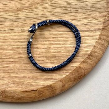 Men's Two Strand Cord Hook Bracelet, 2 of 3