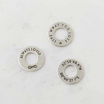 Personalised Sterling Silver Disc Charms, 3 of 5