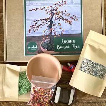 Autumn Bonsai Tree Beaded Craft Kit, 3 of 5