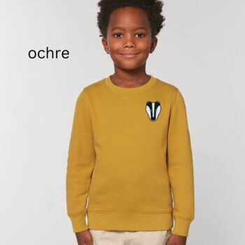 Childrens Organic Cotton Badger Sweatshirt, 9 of 12