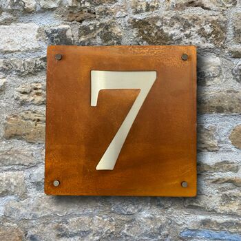 Corten And Stainless Steel House Number, 4 of 12