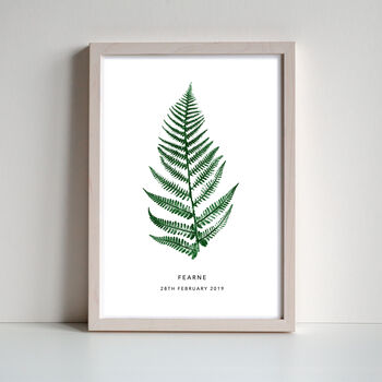 Personalised Fern Leaf Monoprint Fine Art Print, 9 of 12