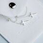 Sterling Silver Cross Dangle Stud Earrings, thumbnail 5 of 6