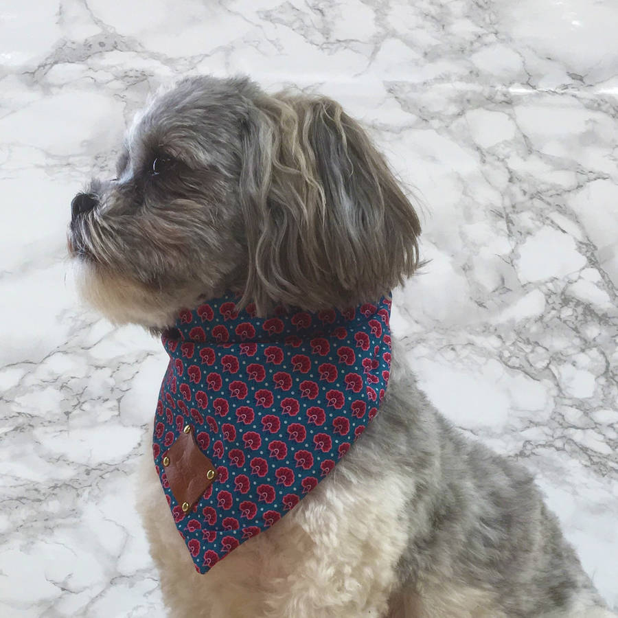 Nafali Luxury Dog Bandana Neckerchief By The Distinguished Dog Company