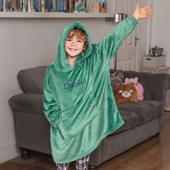 Personalised Kids Character Cushion Hooded Blanket – Two In One Hoodie And Plush Toy, 2 of 10