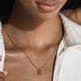 Citrine Precious Stone Necklace, 18k Gold Plated, thumbnail 3 of 8