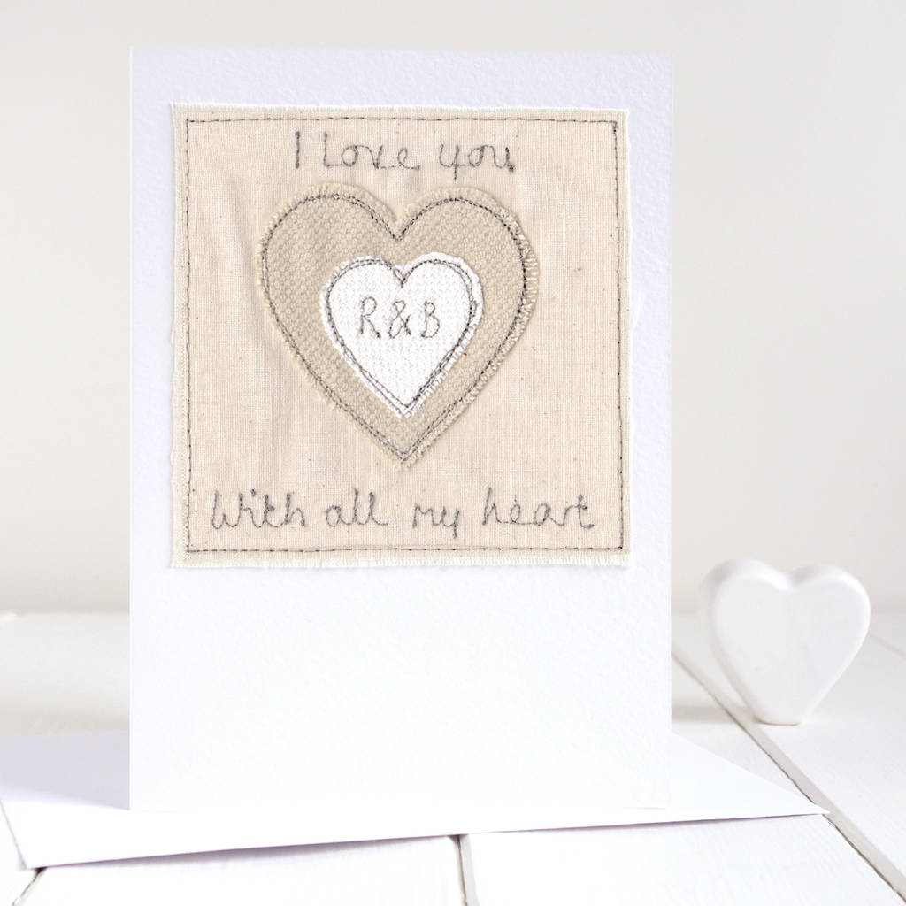 Personalised Couples Initials Card By Milly And Pip Gifts And Cards ...