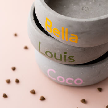 Concrete Personalised Pet Bowl, 3 of 8