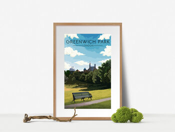 Greenwich Park London Travel Poster Art Print, 4 of 7
