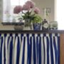 Velcro Sink Skirt, Royal Blue Thick Stripes Cabinet Curtain Bespoke, thumbnail 2 of 6