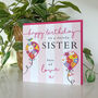 Blooming Balloon Sister Birthday Card, thumbnail 2 of 3