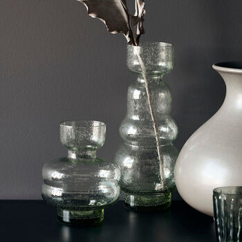 Organi Small Green Glass Vase, 2 of 5