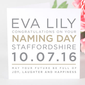 Personalised Typography Christening Day Card, 3 of 3