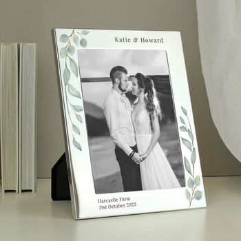 Personalised Wedding Botanical 5x7 Photo Frame, 2 of 2