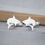 Shark Cuff Links In Sterling Silver, Handmade In The UK, thumbnail 1 of 5