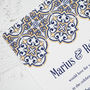 Spanish Tile Wedding Stationery, thumbnail 4 of 10