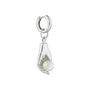 Hand And Pearl Huggie Single Earring, thumbnail 2 of 8