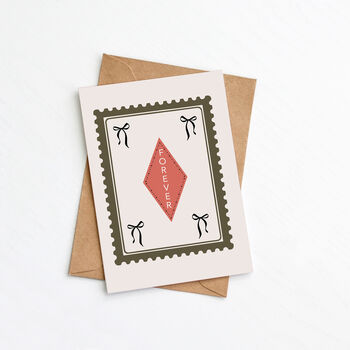 Forever Valentine’s Day Card Modern Love Greeting Card, 2 of 3