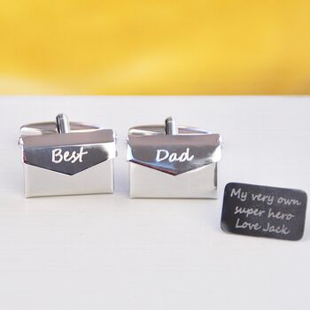Father's Day Message Envelope Cufflinks, 2 of 10