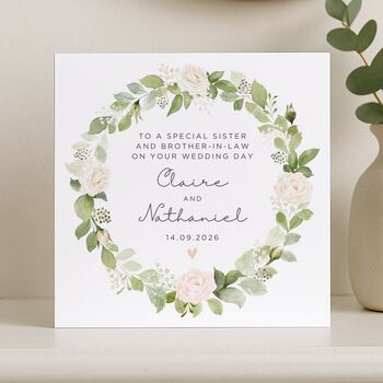 Wedding Day Card For Sister And Brother In Law, 5 of 8